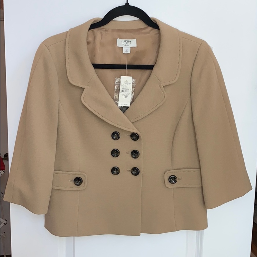 Ann Taylor 3/4” Sleeve Double Breasted Jacket*